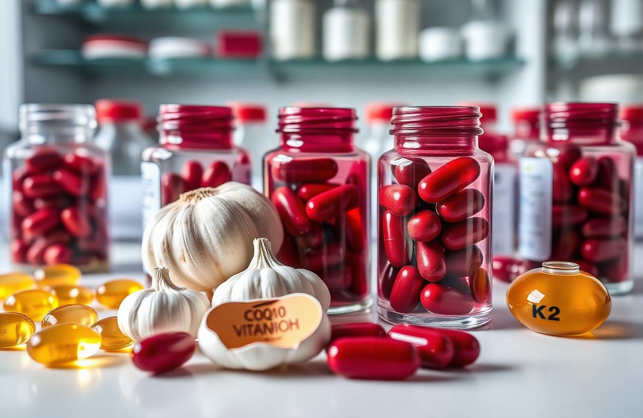 Laboratoire, capsules, ail vieilli, CoQ10, vitamine K2